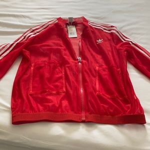 Adidas zip up sheer top